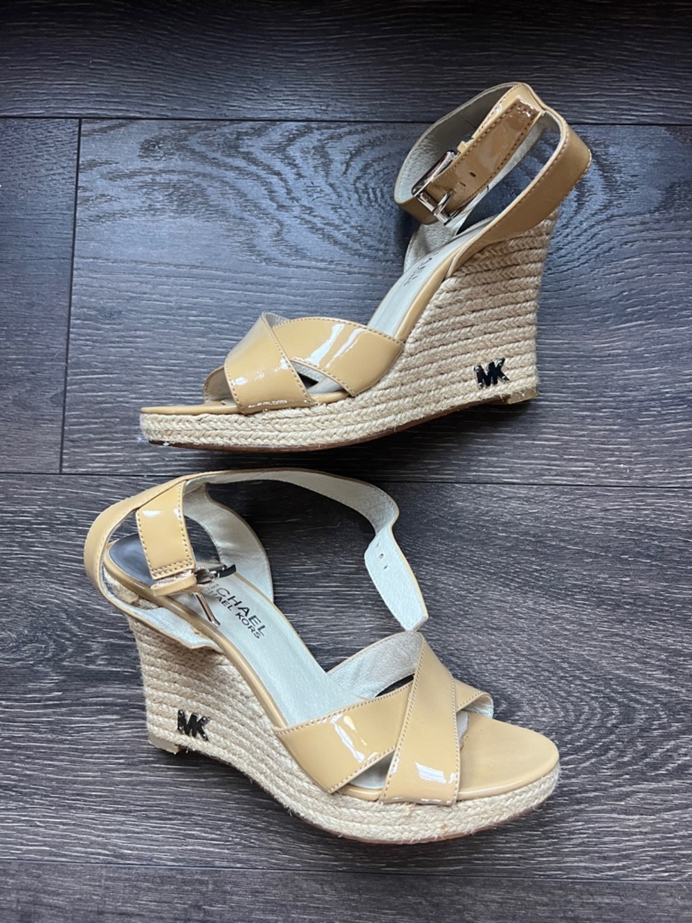 Michael Michael Kors High Heel Patent Leather Espadrilles